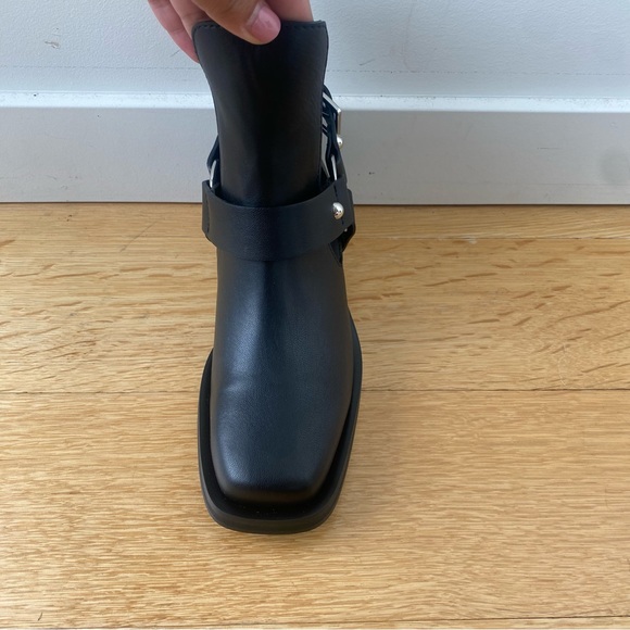 NEW GANNI Black Low Cut Biker Chelsea Boots Size 6 - Picture 6 of 10